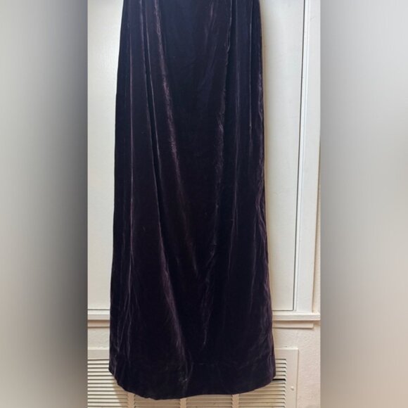 Vintage Victor Costa Saks Fifth Avenue Puff Sleeve Velvet Blue Formal Dress 10 - Picture 7 of 15